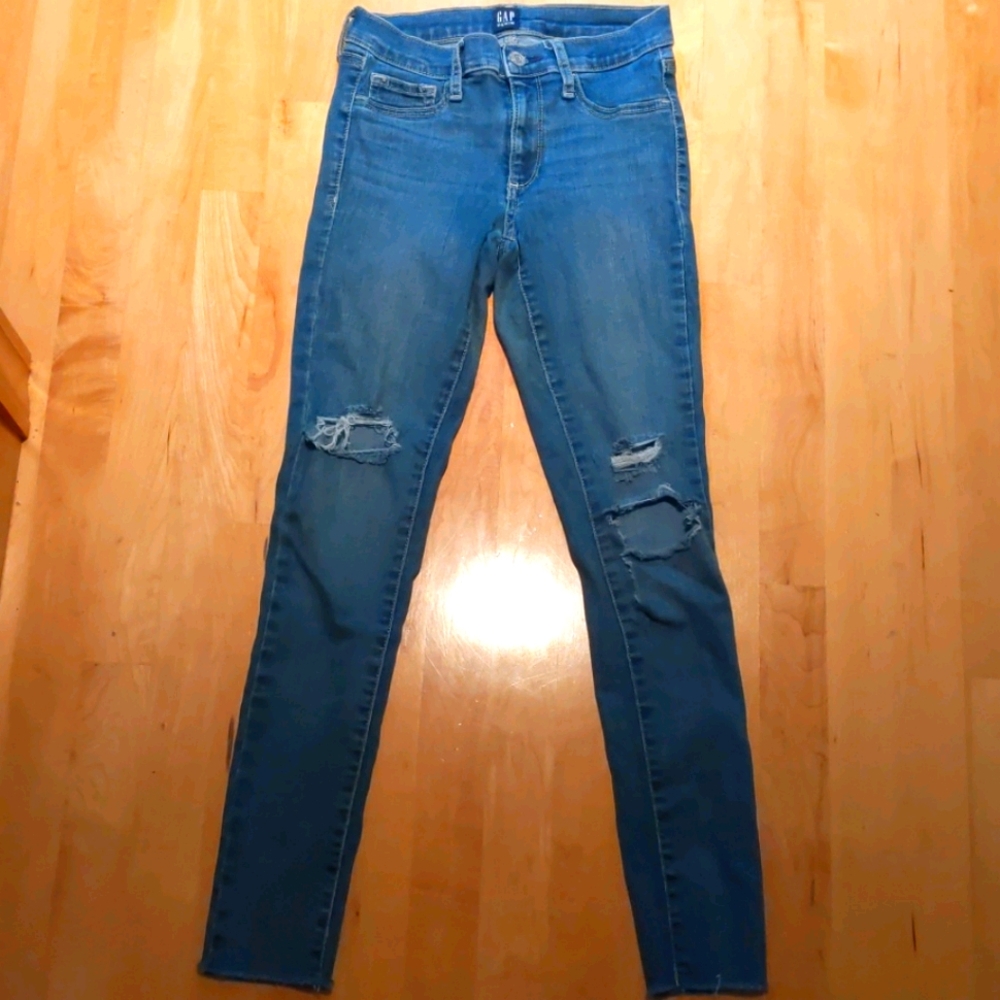 Gap Denim Size 24 R distressed (stretchy) jeans